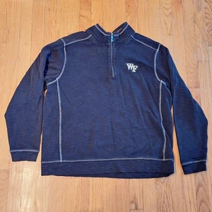 Tommy Bahama Wake Forest Sport Tobago Bay Pullover Maglione 1/4 Zip Uomo XL - Foto 1 di 6