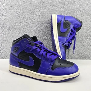 Air Jordan 1 Mid Damenschuhe US 9 lila schwarz weiß Nike-Stil BQ6472-051  - Bild 1 von 16