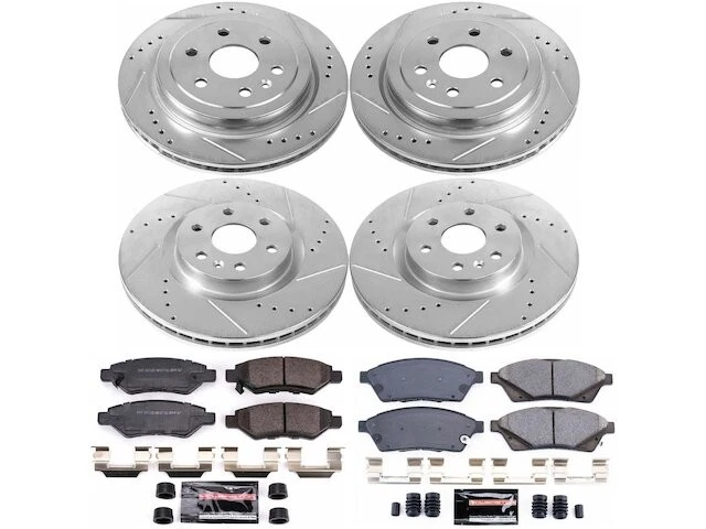 Juego de pastillas de freno y rotor delanteras y traseras 59SF51T para Cadillac SRX 2010-2016 Foto 1 de 1