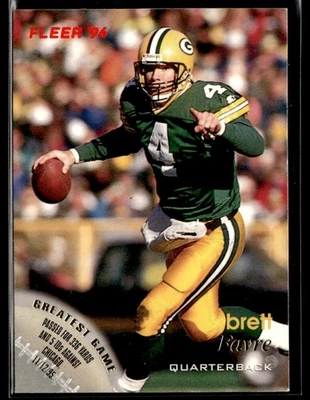 1996 Fleer #51 Brett Favre Packers Football Card 2001K - Image 1 of 2