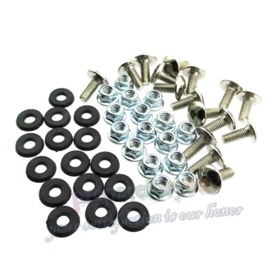 Plastic Fender Bolt Washer Nut Screw Kit For 50cc 70 90 110 125cc ATV Quad Motor - image 1 of 4