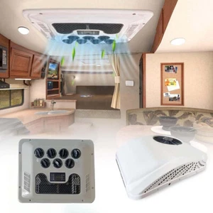 12v RV Air Conditioner Electric Rooftop AC Unit Fit Motorhome Trailer Heat& Cool - Picture 1 of 14