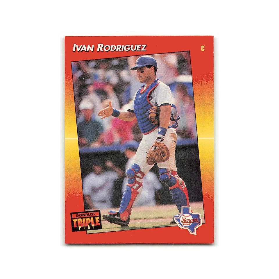 Ivan Rodriguez 1992 Triple Play #51 Texas Rangers Baseball Card NM - Image 1 of 3