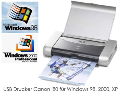 PORTABLER DRUCKER CANON i80 FÜR WINDOWS 98 2000 XP Me MIT NEUEN TINTENTANKS i80 - Bild 1 von 4