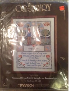 PARAGON Country Collection GARDEN WEDDING Counted Cross Stitch Sampler Kit 2055 - Picture 1 of 3