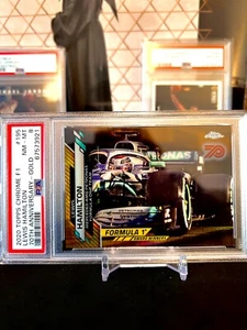 ⭐️ LEWIS HAMILTON 2020 TOPPS CHROME 70TH GOLD #195 PSA 8 NM-MT F1 RC SP 🔥 - Picture 1 of 3