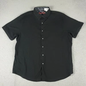 Robert Graham Hemd Herren Größe 2XL Schwarz Freizeit Knopfleiste Kurzarm * - Bild 1 von 10