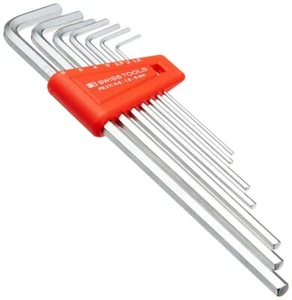 PB Swiss Tools Hex Key Set, long-type, chrome-plated, with sizes 1... From Japan - Picture 1 of 2