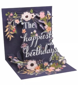 Tarjeta de felicitación de cumpleaños emergente 3D ~ corona de cumpleaños - Imagen 1 de 2