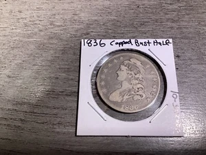 1836-Capped Bust Silver Half Dollar-Letter Edge-020225*01 - Picture 1 of 4