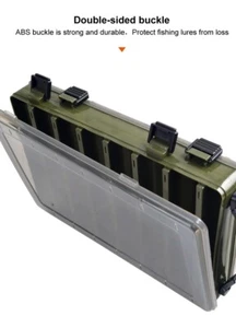 Double Sided Fishing Lure Tackle Box ABS Plastic - 4 colors to choose from - Picture 1 of 10