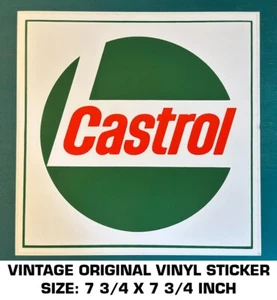 CASTROL MOTOR OIL VINTAGE ORIGINAL STICKER - DECAL RACING - NHRA - Picture 1 of 2