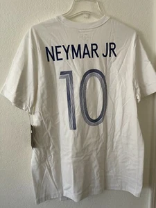 Nike PSG Neymar Jr 10 PSG Paris Saint Germain Men T-Shirt White DC3520 100 Large - Picture 1 of 2