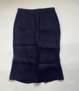 Lauren Ralph Lauren Navy Blue 100% Linen Skirt - Picture 1 of 5