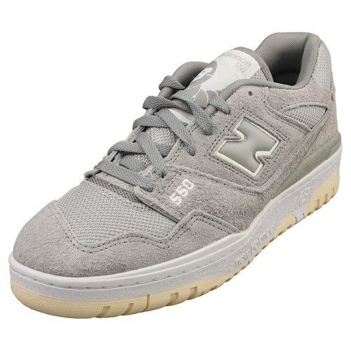 New Balance 550 Uomo Grey White Formatori Casuale 42.5 EU