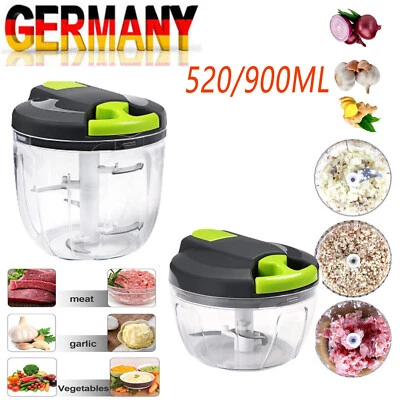 Zerkleinerer Gemüseschneider Manuell Universal Knoblauchhacker Fleischwolf Nüsse - Bild 1 von 4