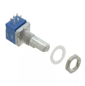 Potenziometro lineare stereo 10K b10k montaggio su PCB albero liscio D - Foto 1 di 1