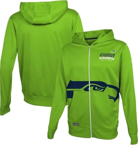 Seattle Seahawks New Era Drill Sudadera con Capucha Cremallera Completa - Verde - Imagen 1 de 3