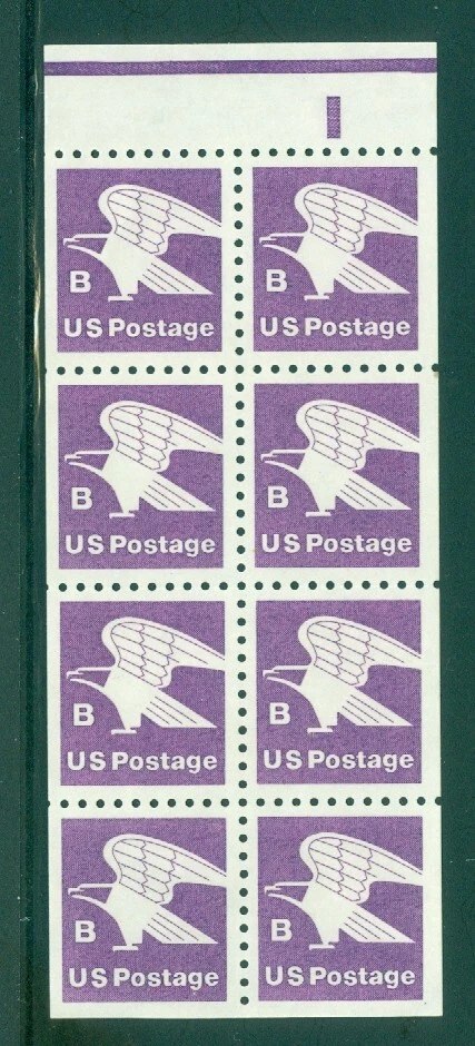 US 1819a 'B' Rate, booklet pane/8 (18c),  Mint NH - Image 1 of 1