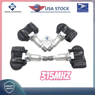 Set of 4 Tire TPMS Sensors For Mazda CX-3 2.0L CX-5 CX-9 2.5L Gas BHA4-37-140A - Image 1 of 4