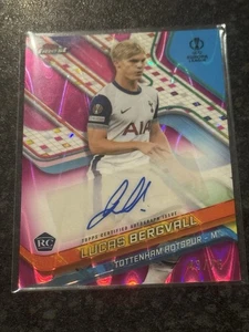 Topps Finest Lucas Bergvall Auto /75 Tottenham Hotspur - Picture 1 of 2