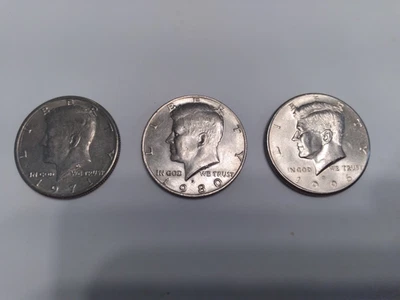 Lot Of 3 US Kennedy Half Dollars Coins - Image 1 of 4