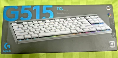 New Logitech G515 TKL Wired Low Profile Gaming Keyboard White Gray Tactile RGB  - Image 1 of 4