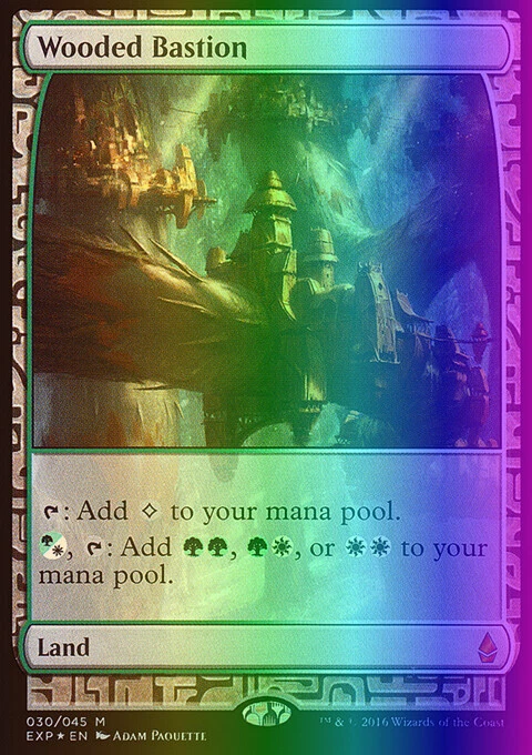 MTG Magic the Gathering Wooded Bastion (30/45) Zendikar Expeditions LP FOIL - Image 1 of 1