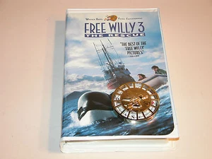 FREE WILLY 3 THE RESCUE 1997 VHS CLAMSHELL WITH COMPASS LIKE NEW WARNER BROTHERS - Picture 1 of 4