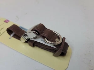 Nuevo Bond And Co. Cuero Genuino Marrón Collar para Perro Talla XXS Hebilla, 6-8 pulgadas - Imagen 1 de 4