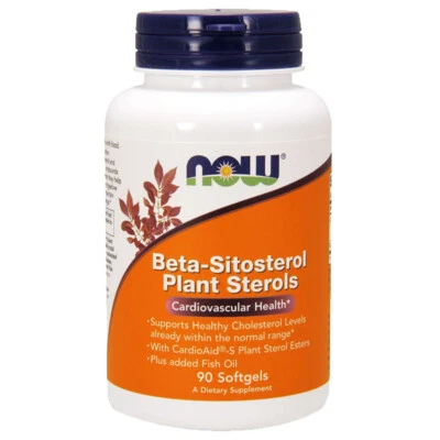 Esteroles vegetales beta-sitosterol NOW Foods 1000 mg, 90 cápsulas blandas Foto 1 de 2