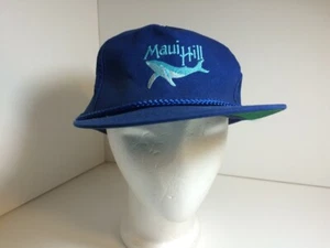Gorra de béisbol ajustable azul manchada Maui Hill usado - Imagen 1 de 9