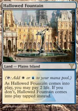 Dissension Hallowed Fountain x1 Moderate Play, English Magic Mtg M:tG