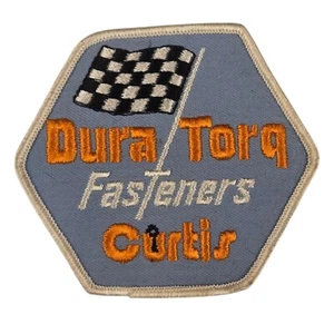 Dura Torq Fasteners Vintage Uniform Patch Shirt Hat Curtis Checkered Flag Race - Picture 1 of 12