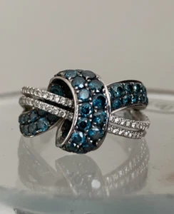 Le Vian Blue & White Diamond Ring - Picture 1 of 12