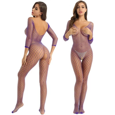 Женщин боди сексуальное белье рыболовная сеть тела чулки Кокетливая ночная одежда Sleepwear - Изображение 1 из 4