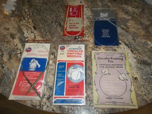 Menge 5 Vintage Rundstricknadeln / Pin - Boye, Aero, Susan Bates - Bild 1 von 8