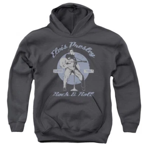 Elvis Presley Kids Hoodie Rock and Roll Charcoal Hoody - Picture 1 of 1