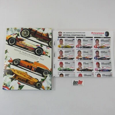 2024 Indy 500 Souvenir Program W/ Starting LineUp Insert - Sonsio Grand Prix New - Image 1 of 4