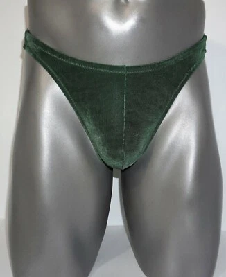 NEW MEN'S ARMY GREEN SLINKY THONG (S/M)  - Image 1 of 3