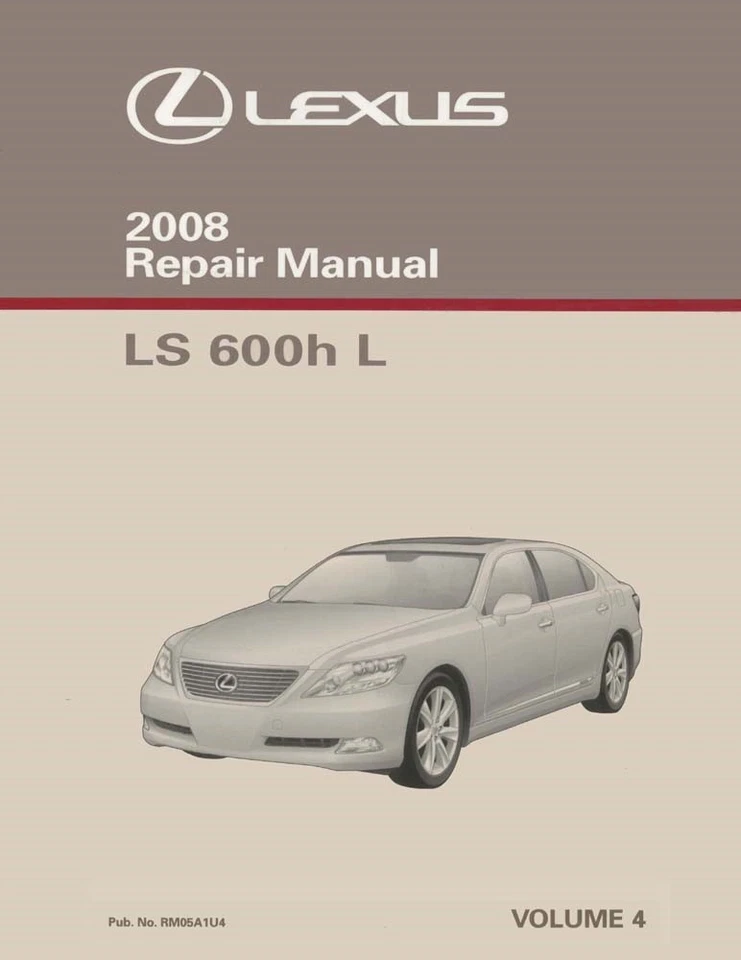 Lexus LS600h L 2008 manual de reparación de taller volumen 4 solamente Foto 1 de 1