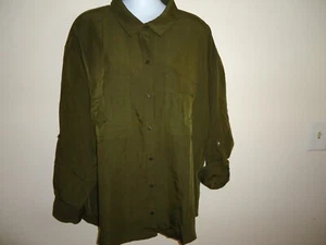 Old Navy Damenhemd mit Knopfleiste, Langarm Utility Größe XXL Neu mit Etikett - Bild 1 von 4
