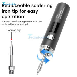 Cordless Soldering Iron USB Rechargeable 5 Temperature Adjustable Soldering Iron - Bild 1 von 32