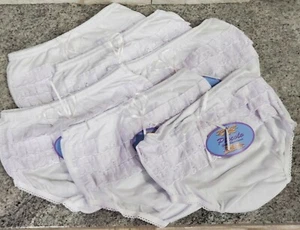 Piccolo 6-Pack of Baby Girls White Lace Ruffle Detail Scallop Trim Underwear - Picture 1 of 4