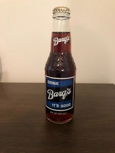 VINTAGE Famous Barqs Root Beer Soda Pop Glass Bottle ~ Full Sealed 8 OZ - Picture 1 of 5