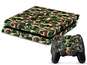 Sony PS4 PLAYSTATION 4 Skin Design Sticker Protector Set - Camouflage Motif - Picture 1 of 2