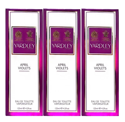 Yardley London April Violets Eau De Toilette Spray for Women 4.2 Oz Set of 3 - Image 1 of 4