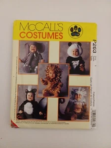 McCalls Costume Pattern P263 Animal Costumes Baby Toddler Size 1 - 4 Lion Panda - Picture 1 of 3
