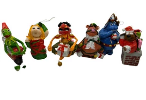 Muppets Paper Mache Christmas Ornaments Vintage 1978 Henson Complete Set of 6 - Picture 1 of 23