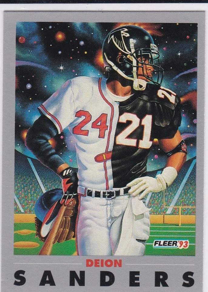 Tarjeta de fútbol americano de béisbol DEION SANDERS 1993 Fleer PROVISION ENTRENADOR PRIME CU BUFFS! Foto 1 de 2